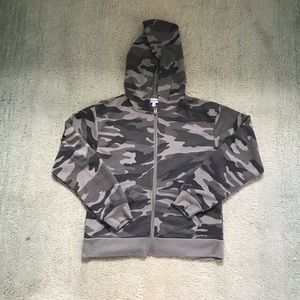 Camo zip-up hoodie